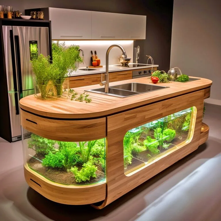Benefits of a Kitchen Island with Built-In Hydroponic Gardens
