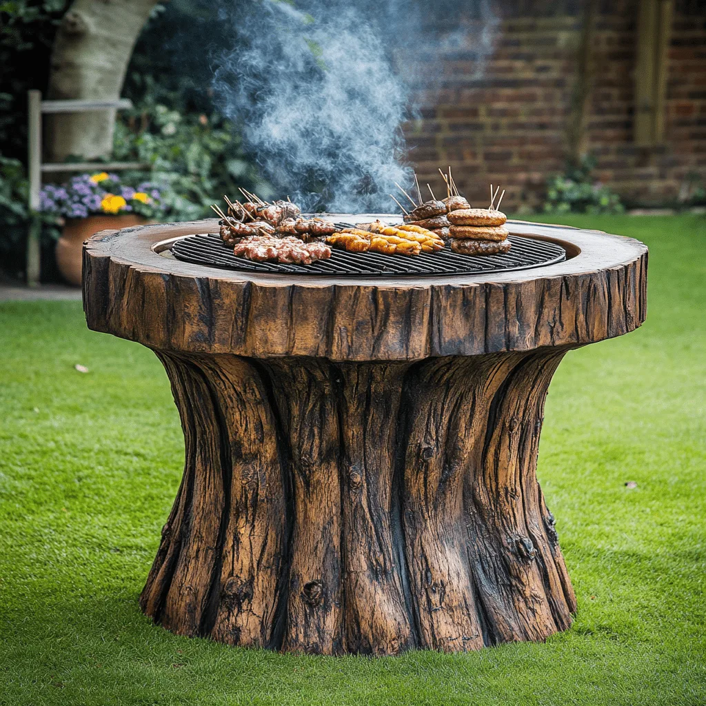 Tree Stump Barbecues: Rustic Charm Meets Outdoor Culinary Innovation