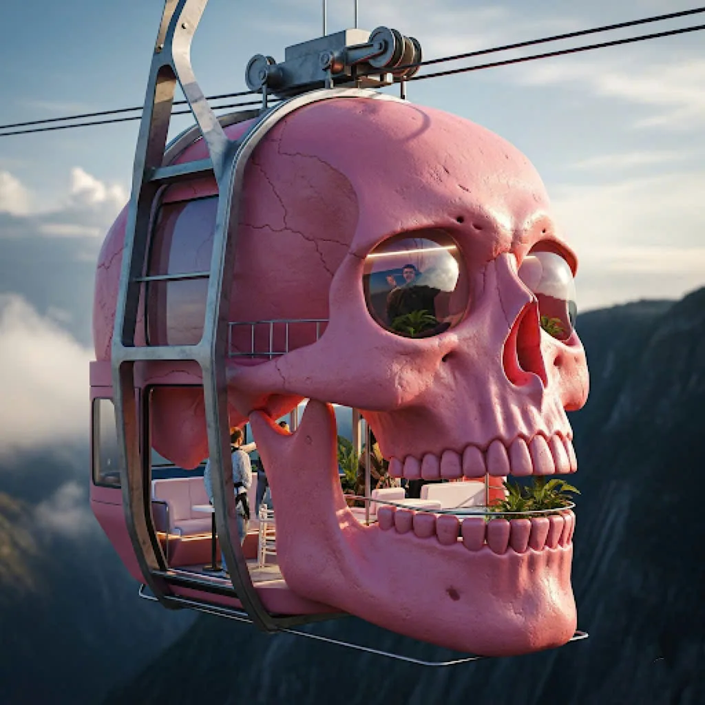The Adventure of Riding the Skull Shaped Cable Car