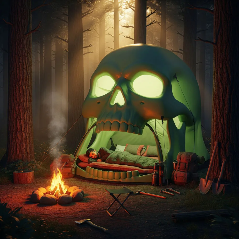 Skull Tent: Embrace the Wilderness with a Bone-Chilling Shelter