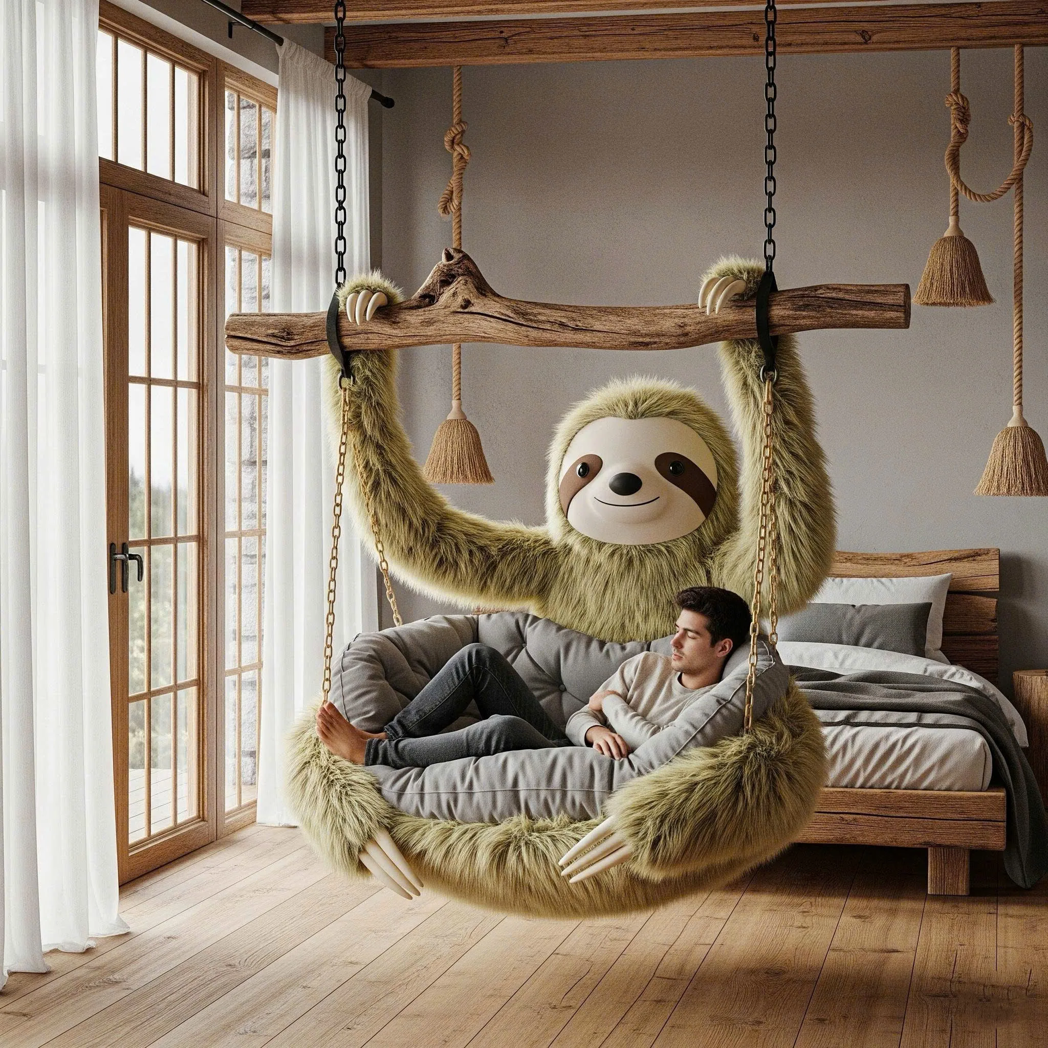 Elevate Your Outdoor Relaxation - Discover the Ultimate Comfort with Sloth Swing Loungers
