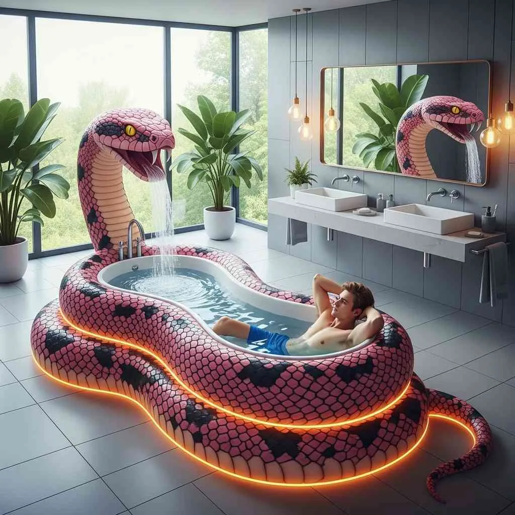 Snake Bathtubs: Where Luxury Slithers into Design