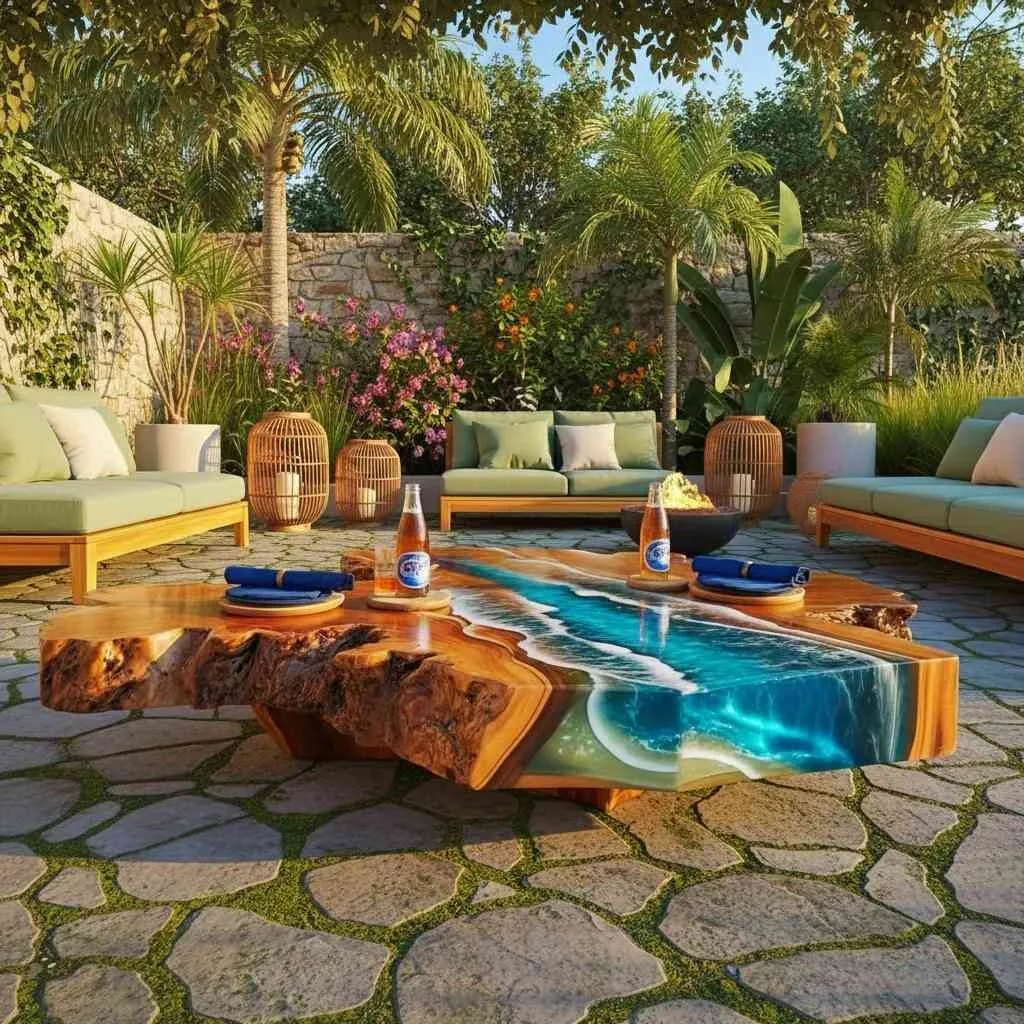 Why Epoxy Scene Patio Tables Are Captivating Outdoor Furniture Pieces