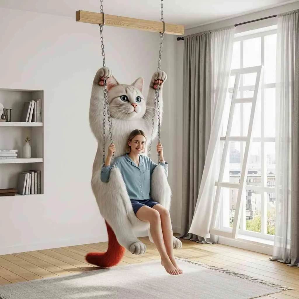 Giant Cat Swings: Where Comfort Meets Whiskers