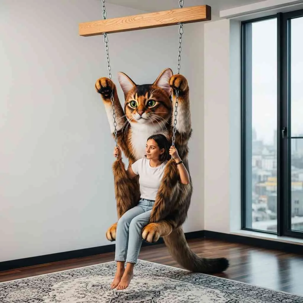 Giant Cat Swings: Where Comfort Meets Whiskers