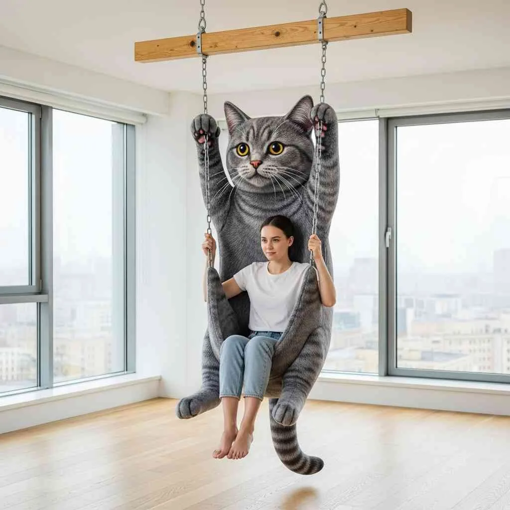 Giant Cat Swings: Where Comfort Meets Whiskers