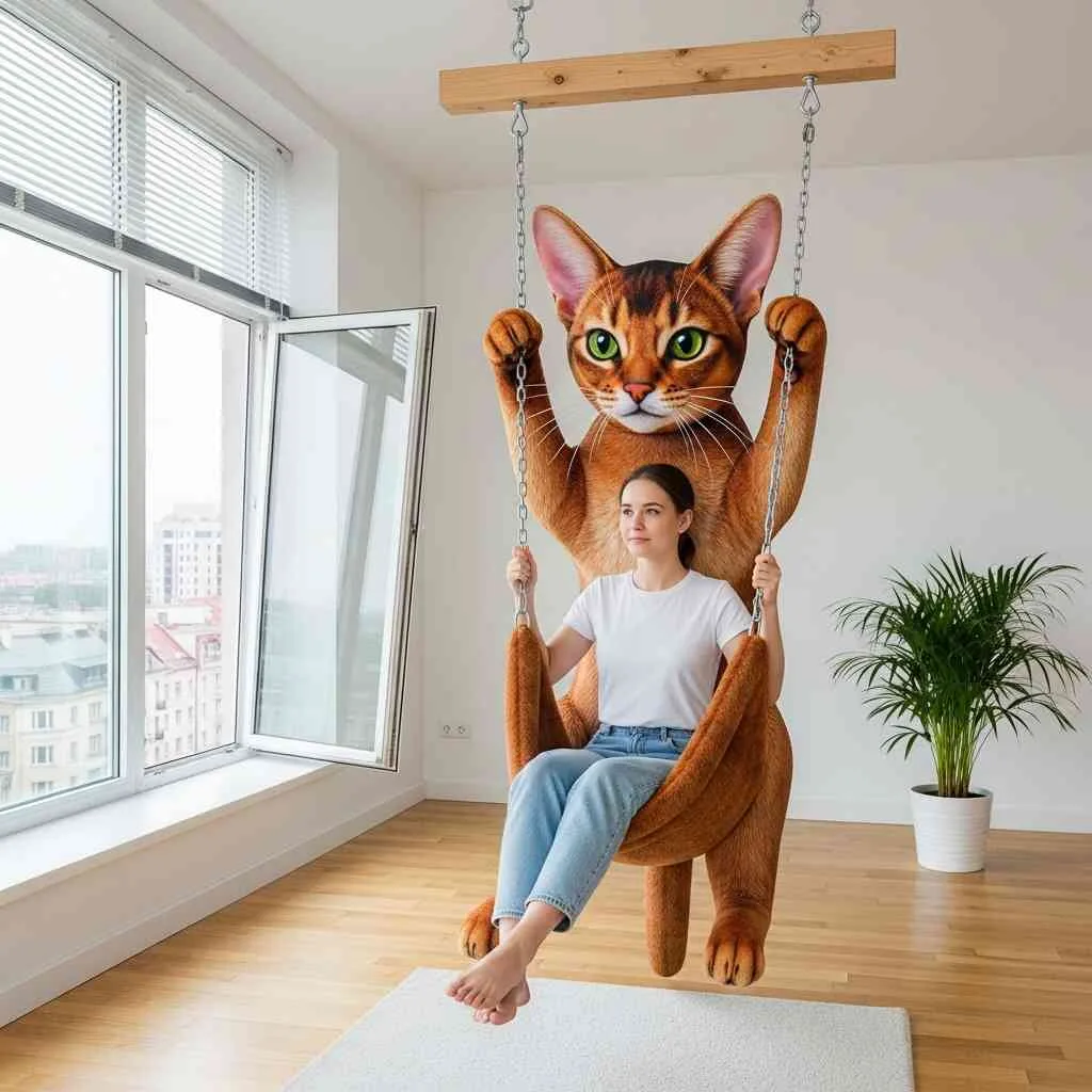 Giant Cat Swings: Where Comfort Meets Whiskers