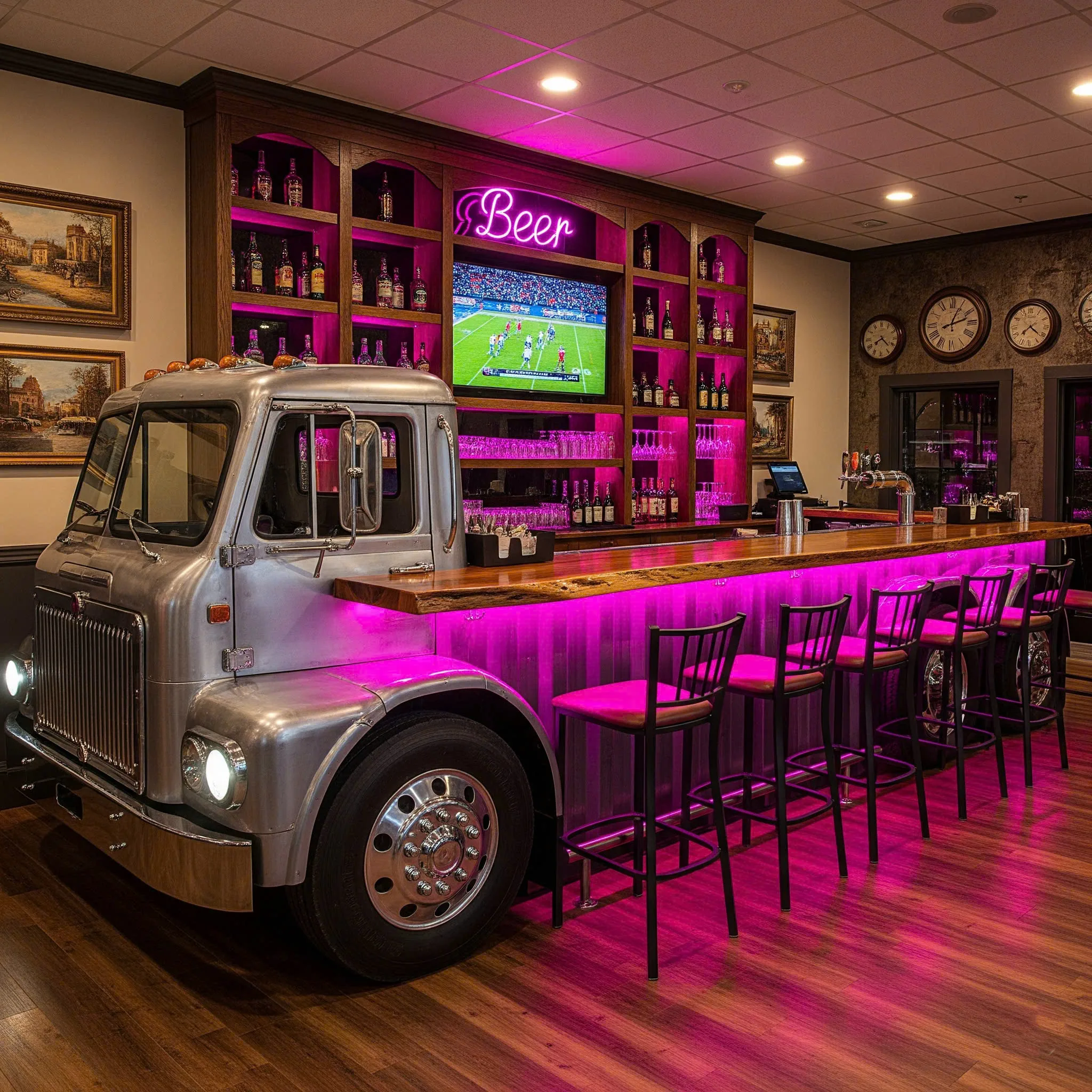 From Highway to Happy Hour: The Semi-Truck Home Bar