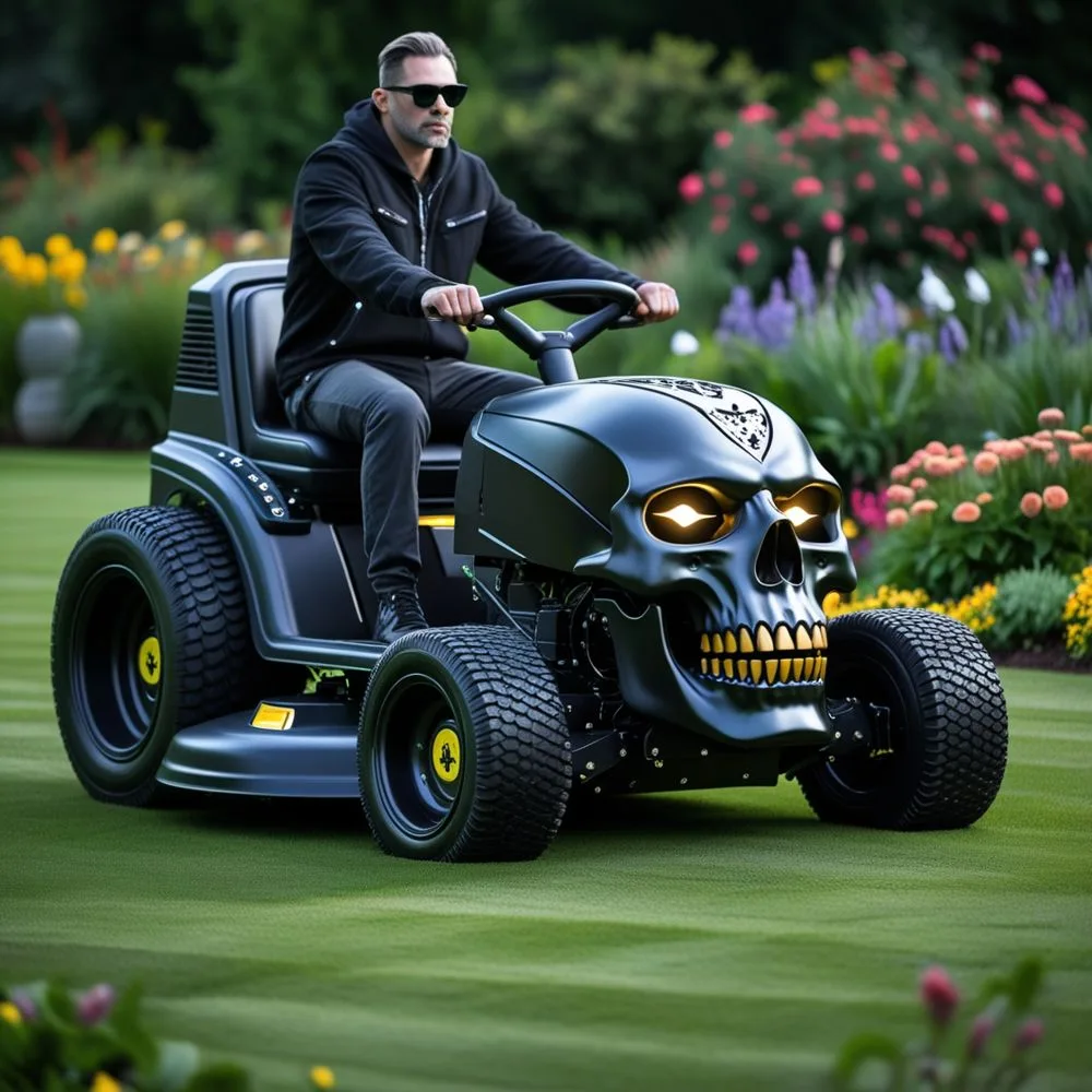 Entry of Custom and Themed Mowers - The Rise of Skull Lawn Mowers