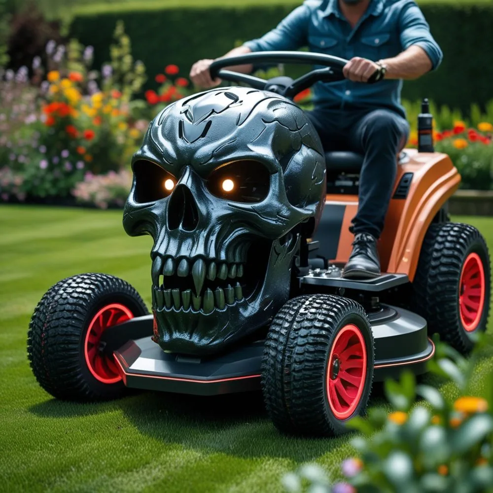 Examples of Jaw-Dropping Skull Lawn Mower Designs and Their Unique Features