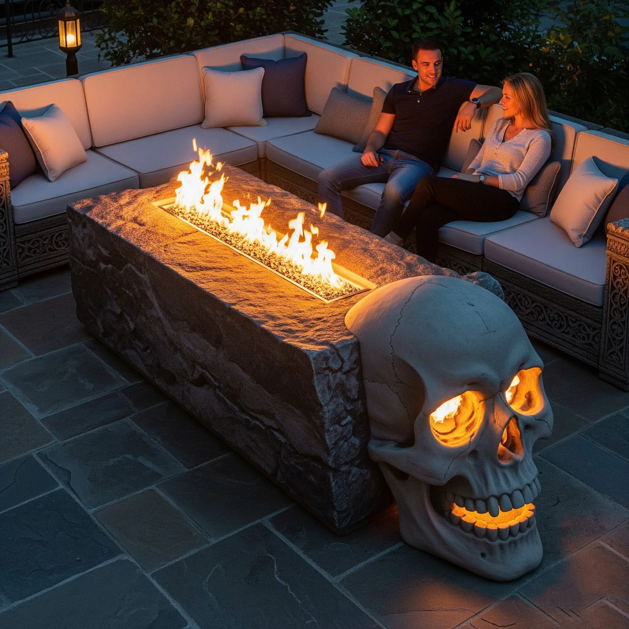 Stone Skull Shaped Fire Tables: Where Art Meets Flame