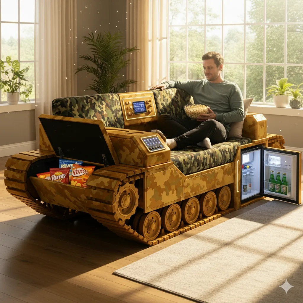 The Design & Comfort of a Tank Recliner Built-in Mini Fridge