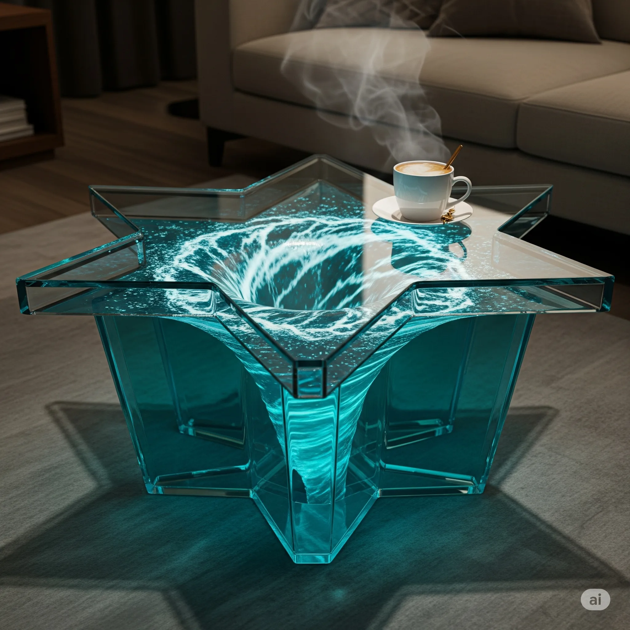 Dive into the Mystical Beauty of Water Vortex Coffee Tables - The Next Evolution in Modern Decor