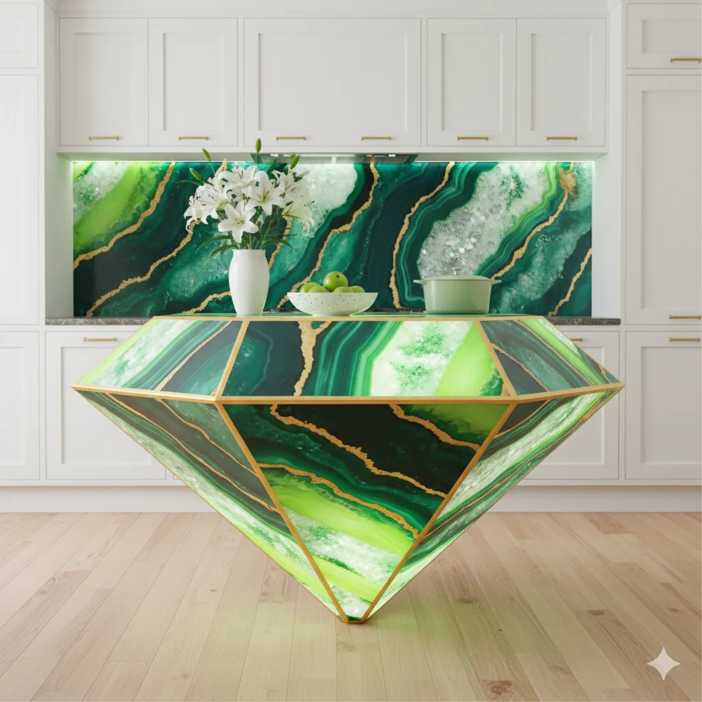 Embrace Nature’s Elegance with Stunning Geode Backsplashes - Transform Your Space with Crystalline Charm