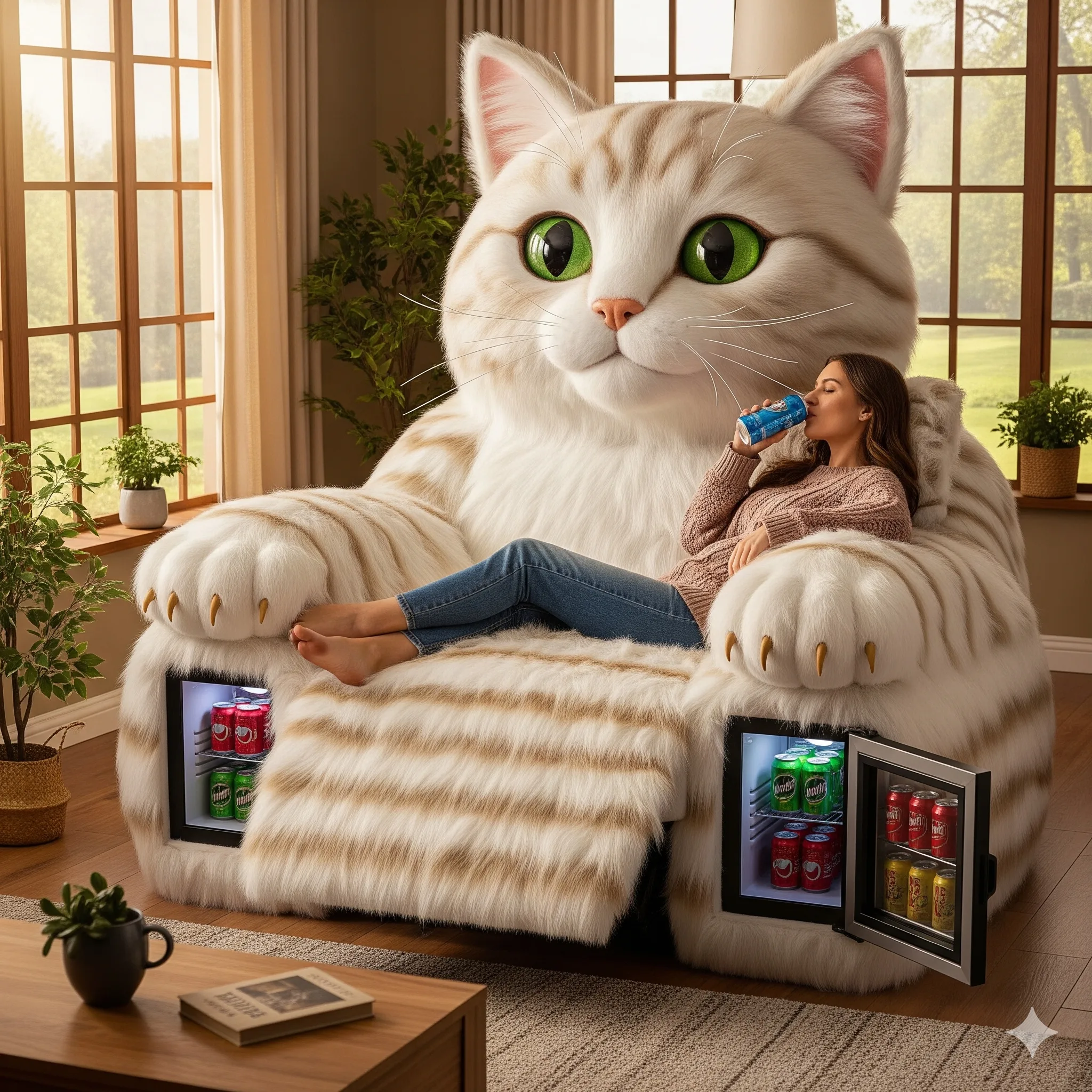 Sit Back in Style - The Ultimate Guide to Giant Cat Recliners with Mini Fridges for Cozy Living