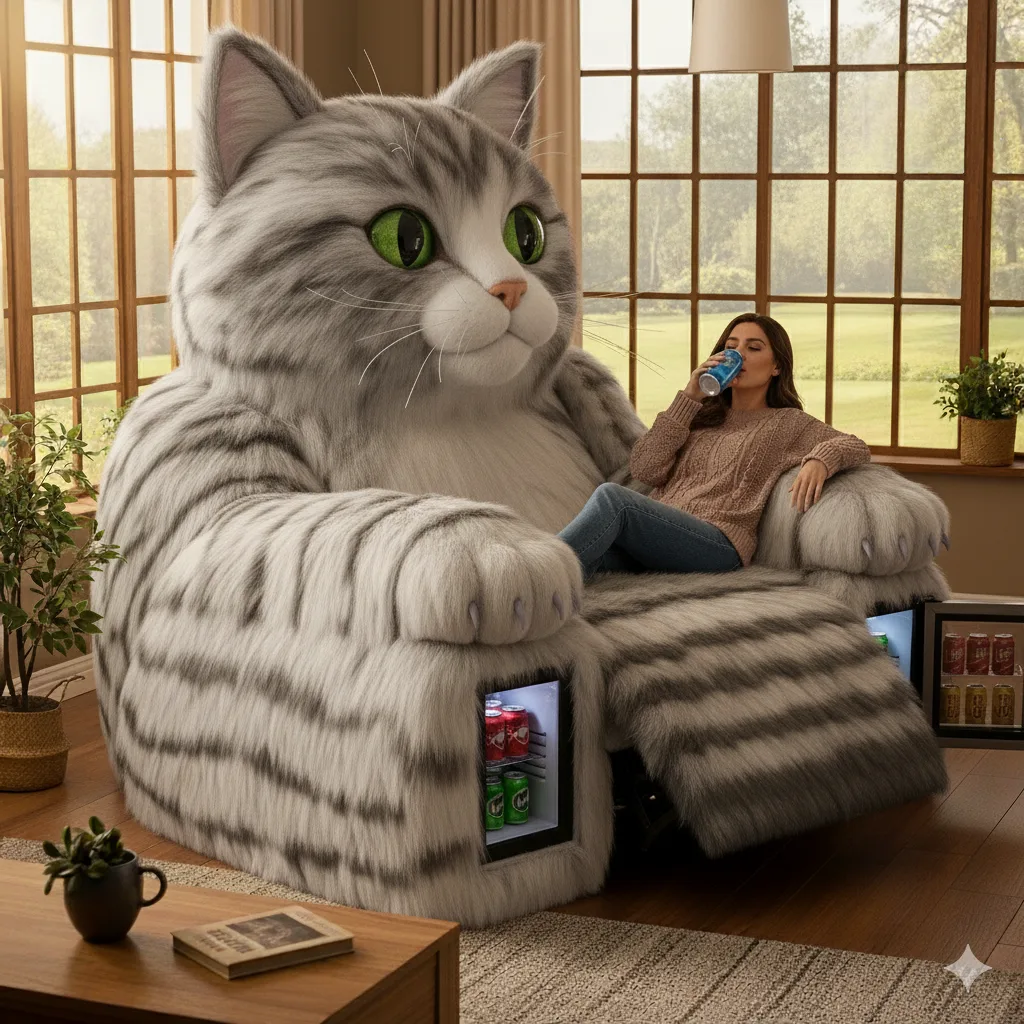 Placement Tips and Lifestyle Integration for Your Giant Cat Recliner with Mini Fridge
