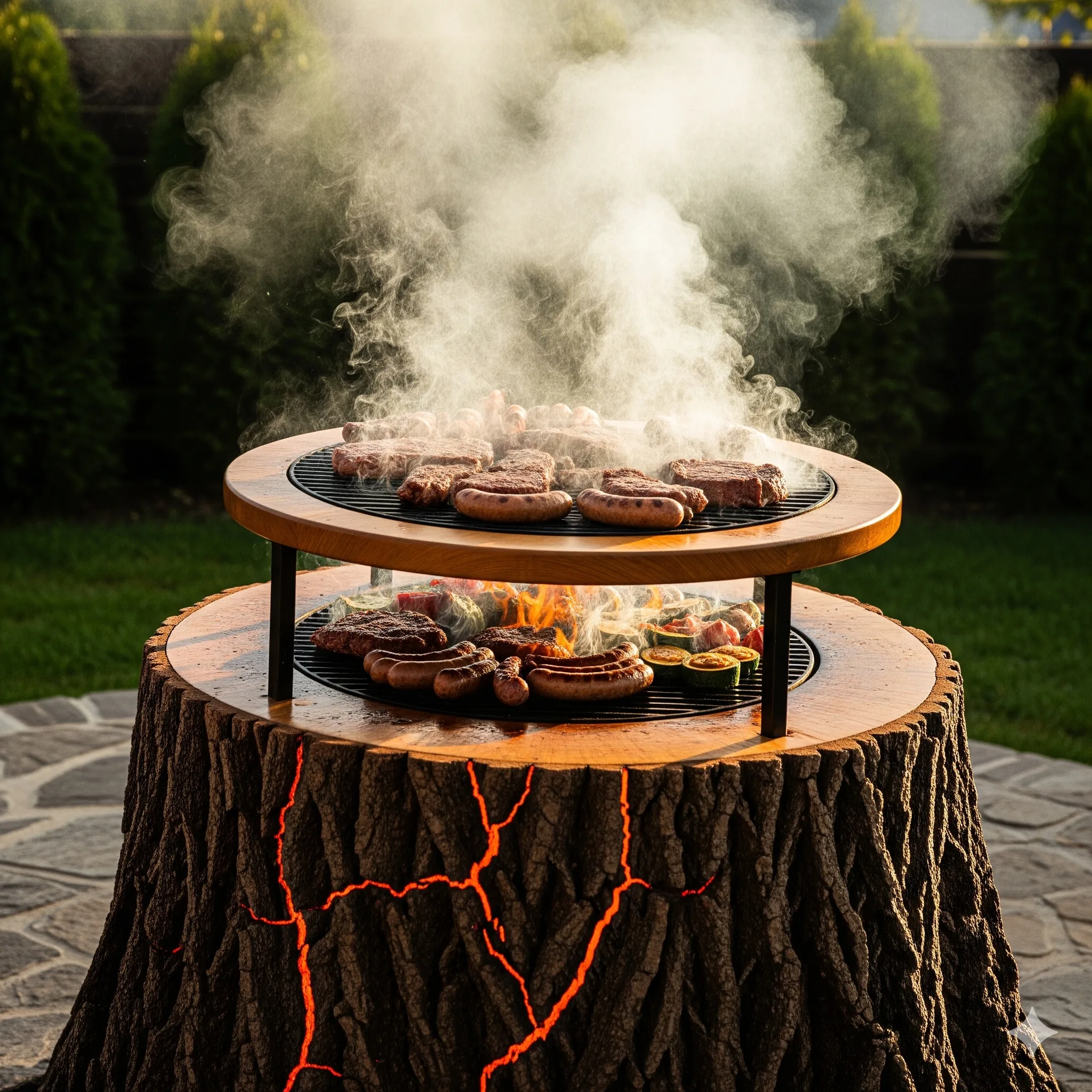 The Art of Using Giant Tree Stump BBQs - Turning Nature into Gourmet Art