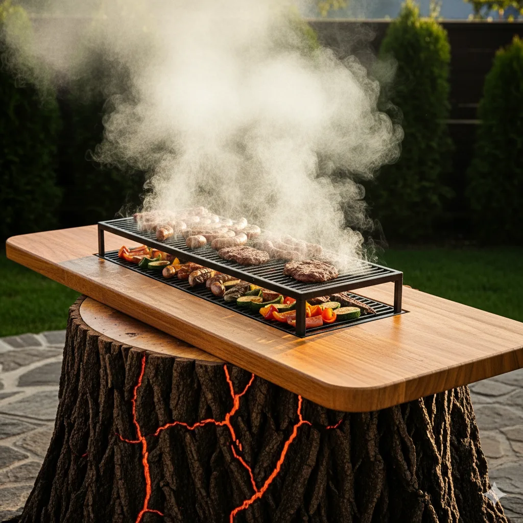 Embracing Nature and Flavor with Stunning Giant Tree Stump BBQs
