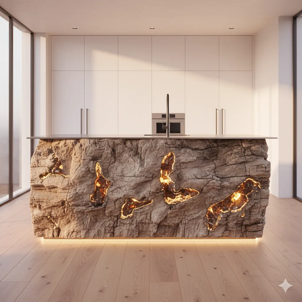 How to Incorporate Petrified Wood Kitchen Islands into Your Home