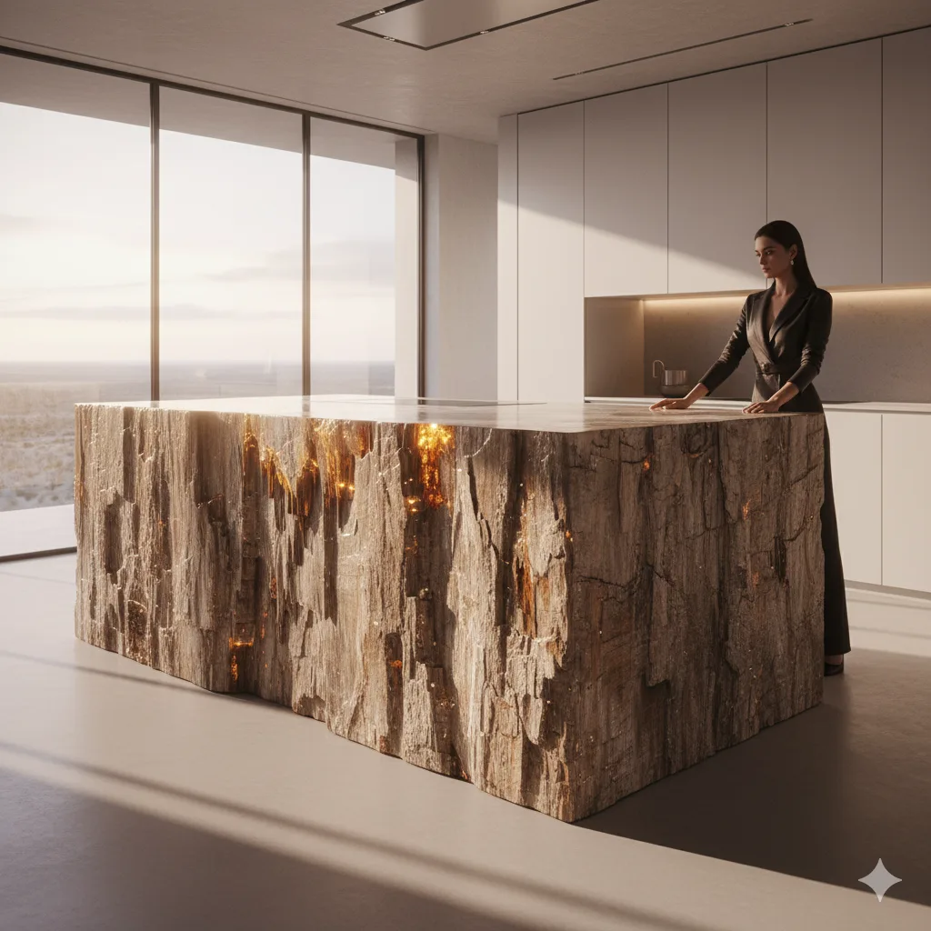 Understanding the Unique Beauty of Petrified Wood in Kitchen Design