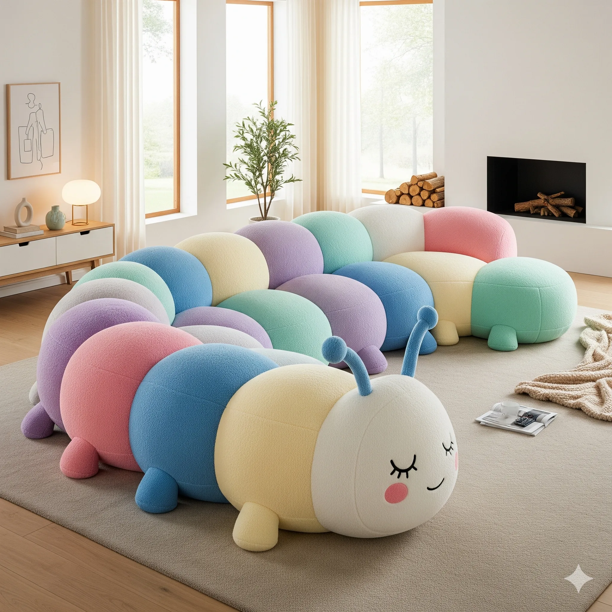 Comfort and Cohesion with Sectional Caterpillar Sofas