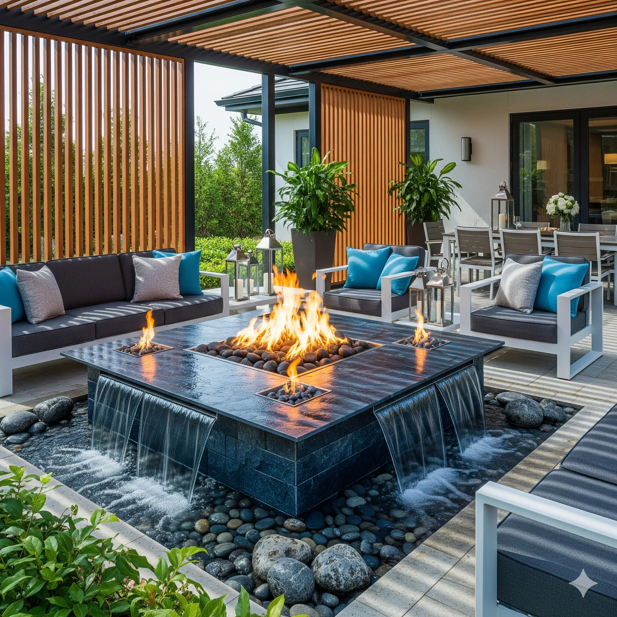 Creative Ways to Decorate Your Waterfall Fire Table Setting