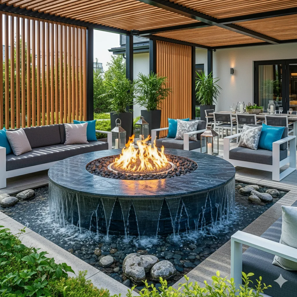 Experience the Magic of Waterfall Fire Tables - A Stunning Blend of Comfort and Style