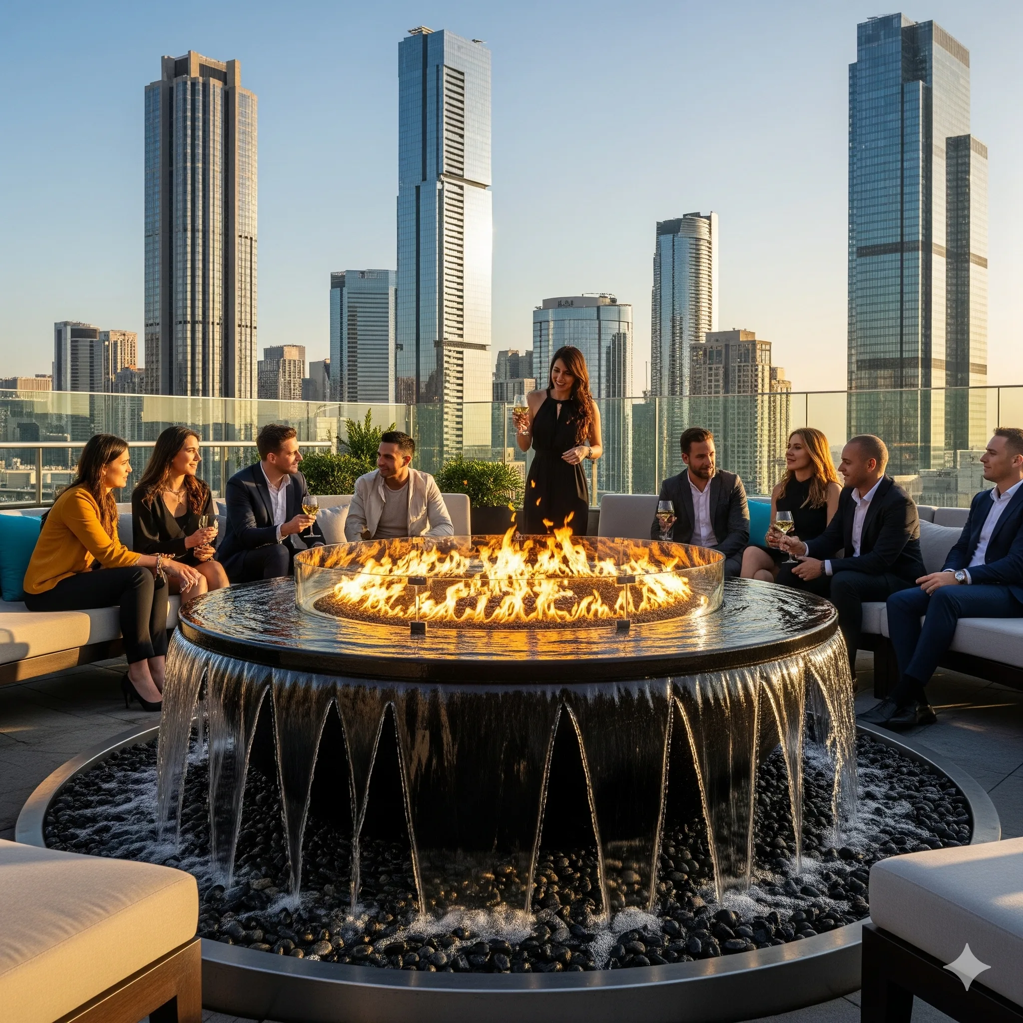 Understanding the Charm and Functionality of Waterfall Fire Tables