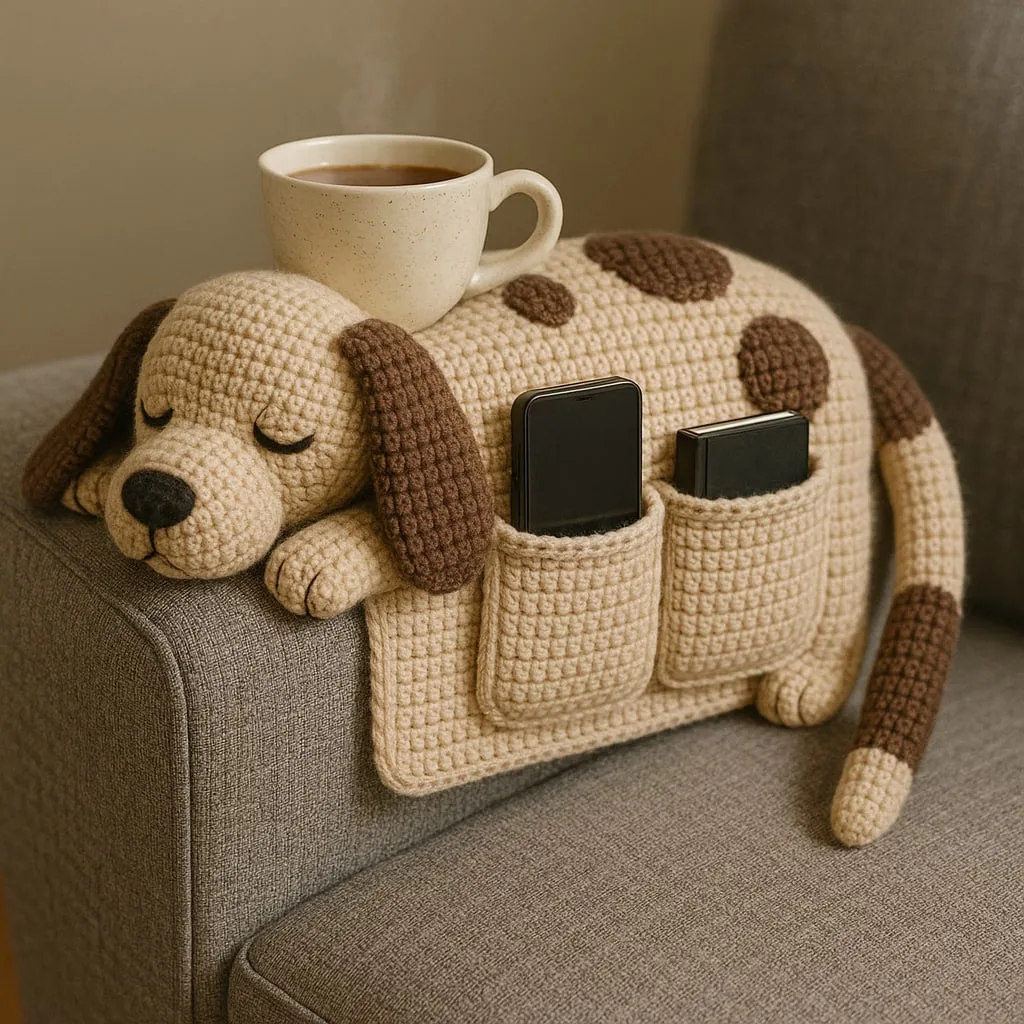 Revolutionize Your Living Room with a Handmade Dog Sofa Organizer - The Perfect Pet-Friendly Solution