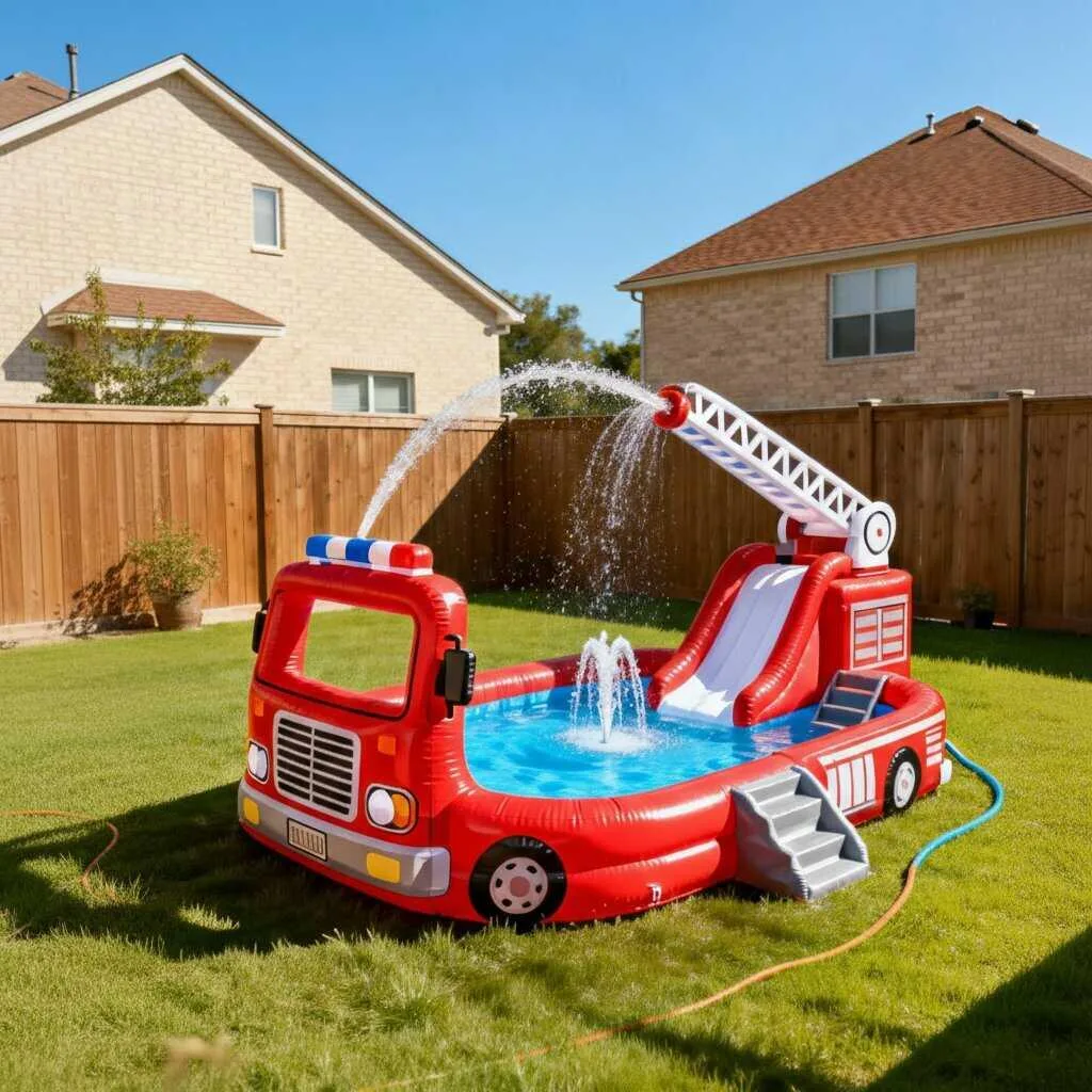 Dive Into Summer Fun: Discover the Excitement of a Giant Inflatable Firetruck Pool