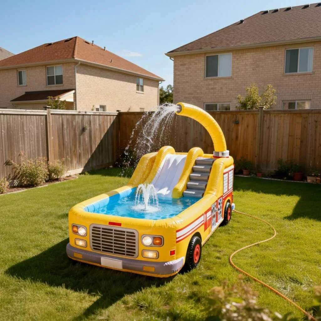 How to Use a Giant Inflatable Firetruck Pool for Maximum Fun and Safety