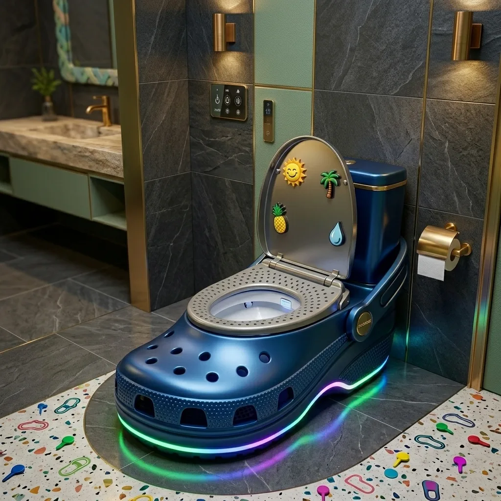 Examples and Ideas for Using Crocs Inspired Toilet