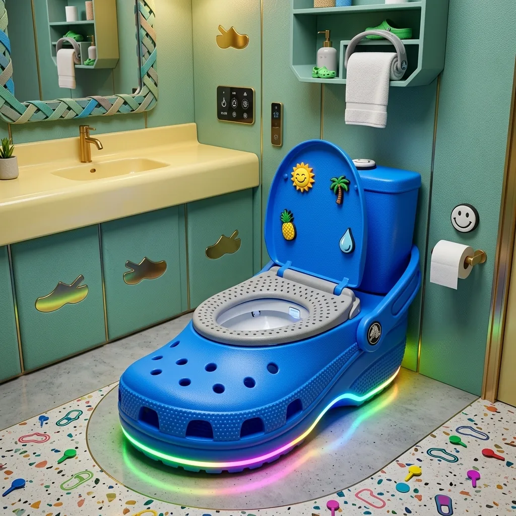 Examples and Ideas for Using Crocs Inspired Toilet